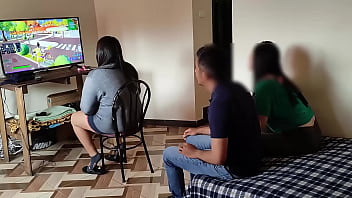 uncle with nieces: my nieces come to visit while I'm playing video games and I fuck one while the other keeps playing, they almost caught us